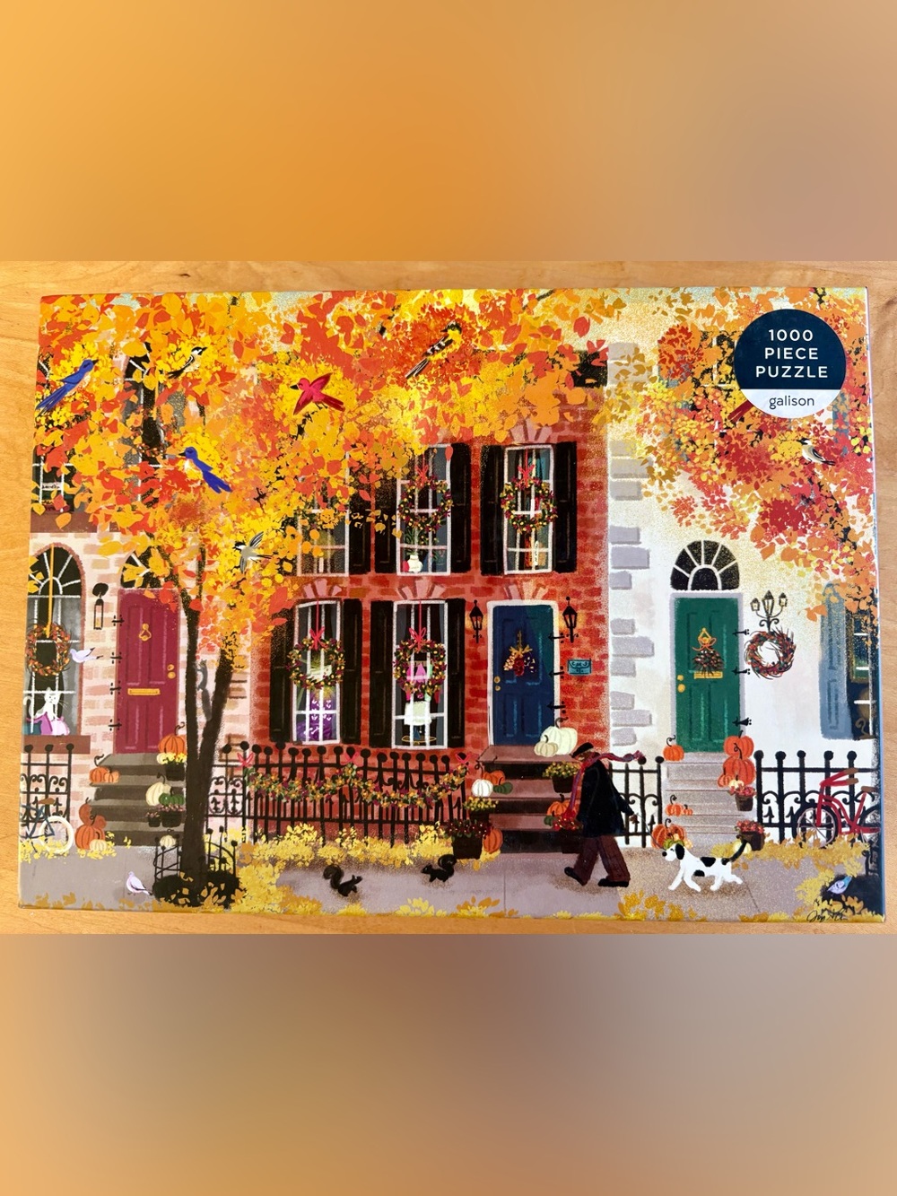 Galison Autumn in the Neighborhood 1000-Piece Puzzle